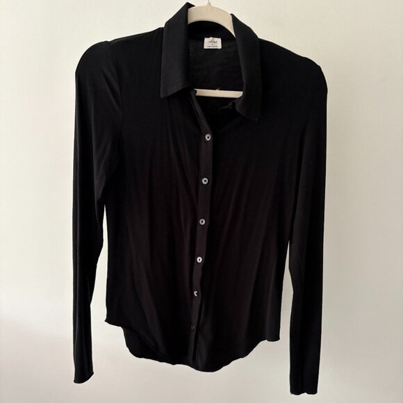 WILFRED Jersey Button Up Top - Picture 1 of 3